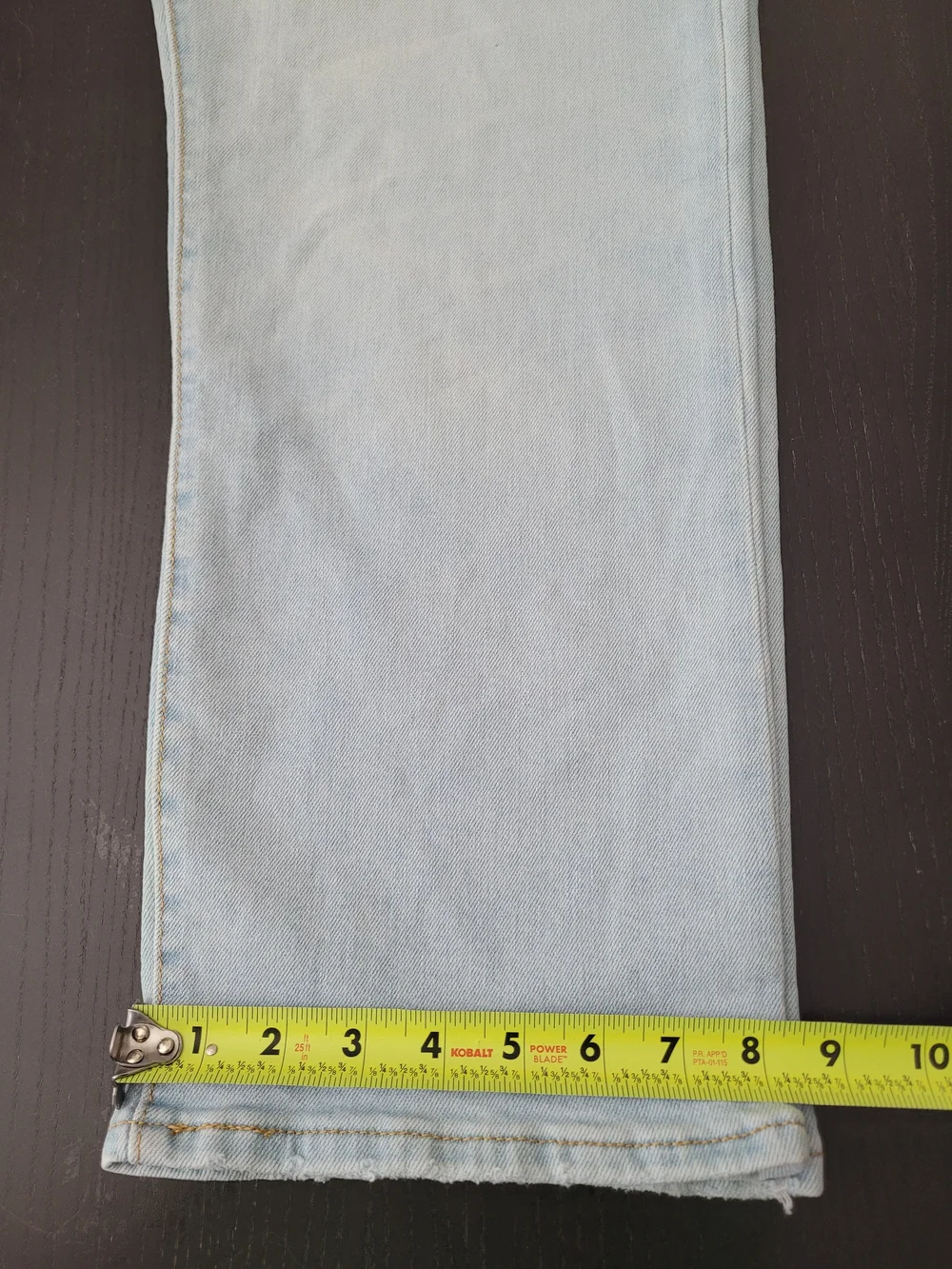 Levi's Ribcage Straight Ankle Jeans - Light Wash, Pale Blue, Buttonfly - Picture 8 of 11